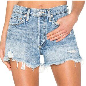 AGOLDE- Parker Vintage Cut Off Jean Shorts, Color Swapmeet